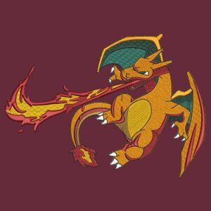 Nike Pokemon Charizard YOUTH Embroidered Sweatshirt Kids Boy Girl Crewneck